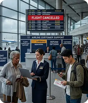 Flight cancellation policy illustration